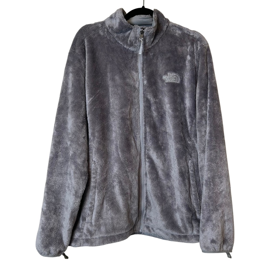 The North Face Osito 2 Fleece Jacket Grey Womens 3X Full Zip Plush Soft Cozy